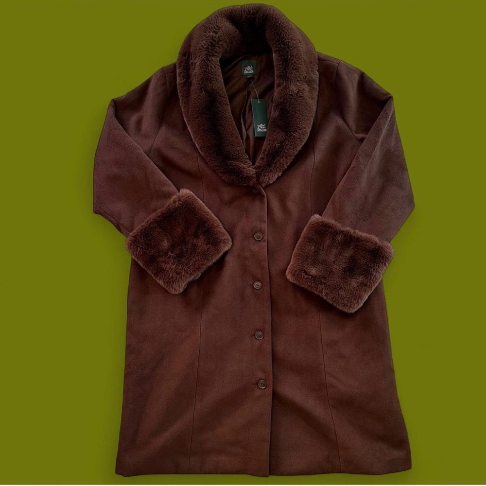 Brown Faux Fur Plus Size Penny Lane Coat